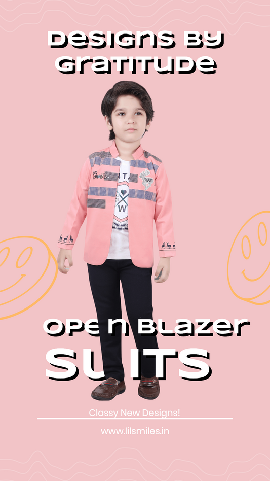 Open Jacket Blazer Suits for Boys now available!