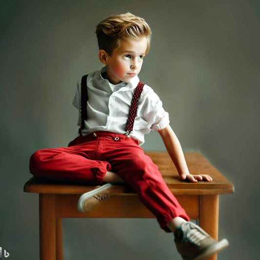 Make a Statement: Elevate Your Boy's Wardrobe with Red Pants and White Shirts (A Style guide by Gratitude Kids Wear)